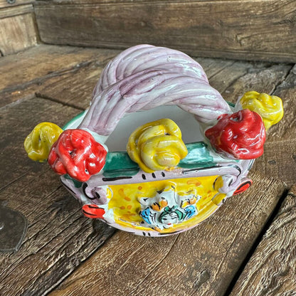 Italian Terra Cotta Mini Basket