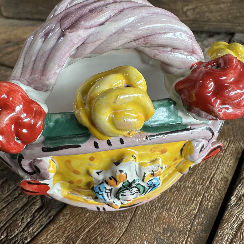 Italian Terra Cotta Mini Basket
