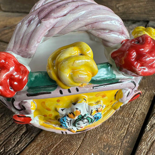 Italian Terra Cotta Mini Basket