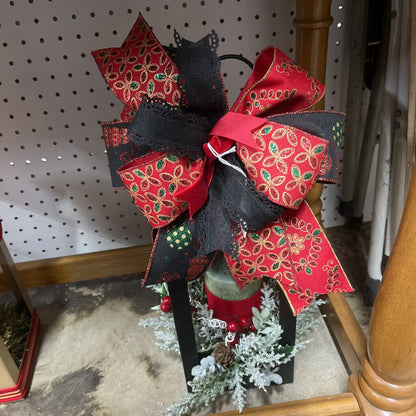 RED BLACK CHRISTMAS LANTERN