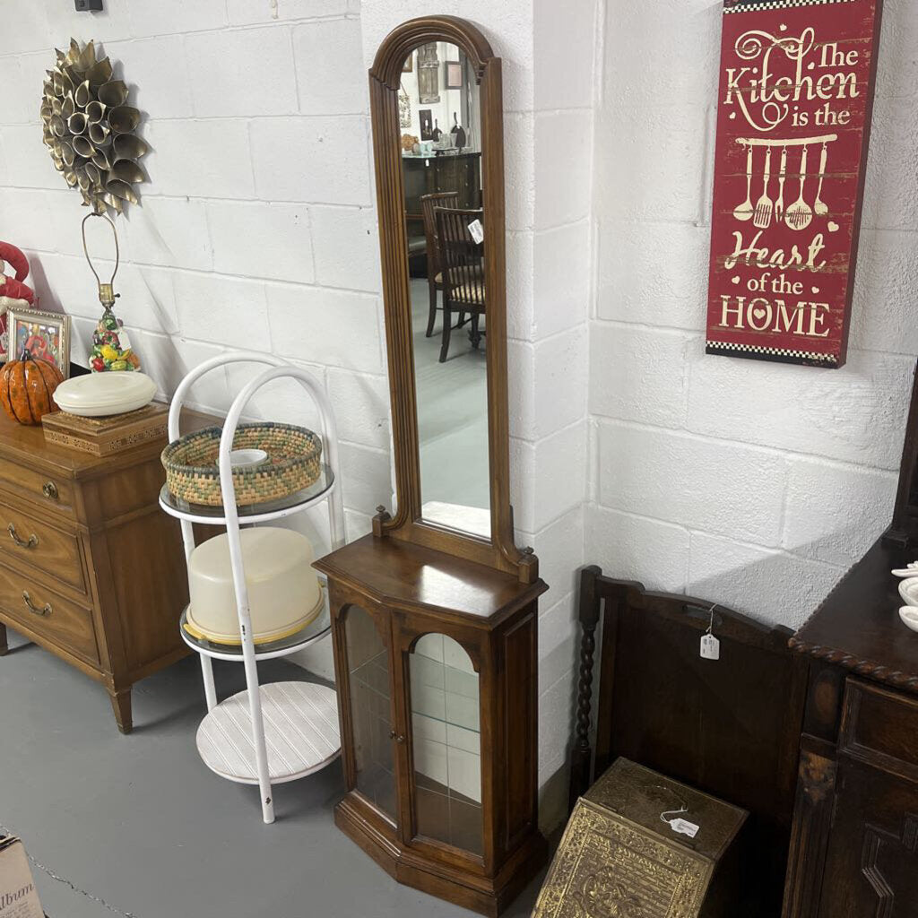 2 PC ARCHED MIRROR W CONSOLE CURIO