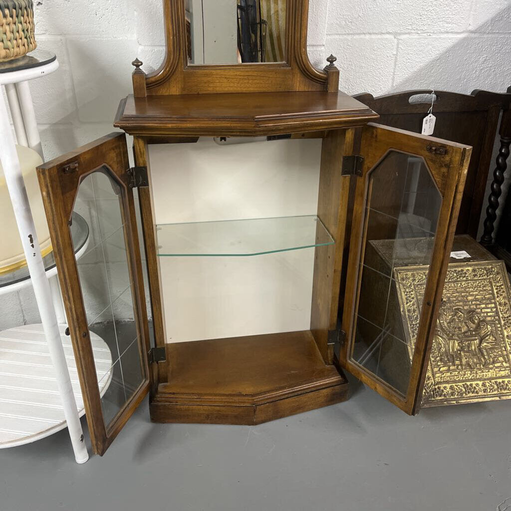 2 PC ARCHED MIRROR W CONSOLE CURIO