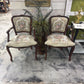 PAIR VICTORIAN TAPESTRY ARM CHAIRS