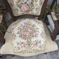 PAIR VICTORIAN TAPESTRY ARM CHAIRS