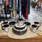 BROWN TEMPTATIONS DISHES 19 PCS