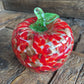 Red Gold Specked Art Glass Apple