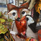TIN AND ORANGE GLASS HARVEST FOX