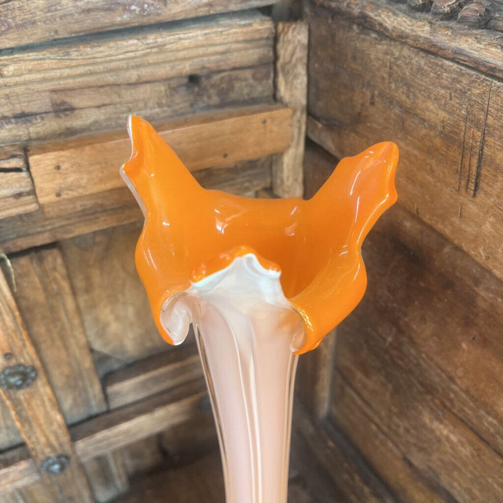 Tangerine Cream Swung Vase