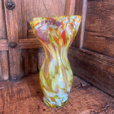Small Murano Style Yellow Speck Vase
