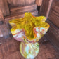 Small Murano Style Yellow Speck Vase