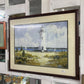 LARGE SIGNED LIGHTHOUSE FRAMED ART