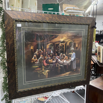 LARGE "LAST SUPPER" FRAMED ART
