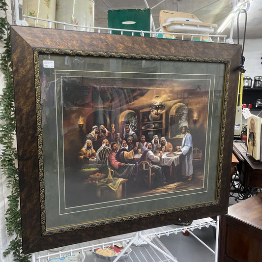 LARGE "LAST SUPPER" FRAMED ART