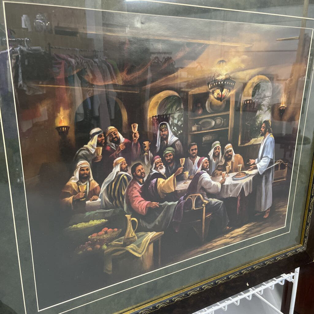 LARGE "LAST SUPPER" FRAMED ART