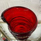 RED GLASS LAYERED VASE