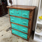 Rustic Wood 4 Drawer Chest of Drawer