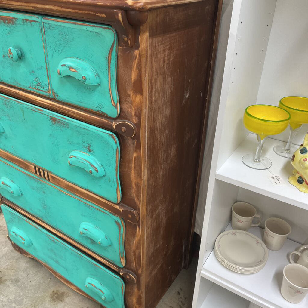 Rustic Wood 4 Drawer Chest of Drawer