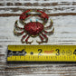 RHINESTONE CRAB BROOCH