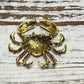 RHINESTONE CRAB BROOCH