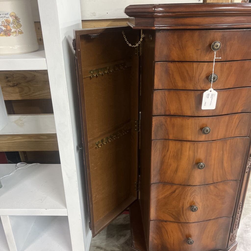 SOLID WOOD JEWELRY CABINET