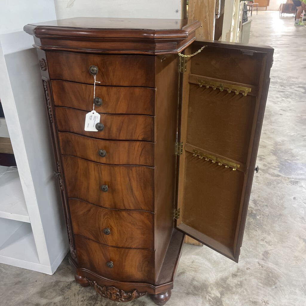 SOLID WOOD JEWELRY CABINET