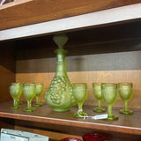 VINTAGE IMPERIAL GRAPE 10PC DECANTER SET (GREEN)
