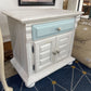 NIGHT STAND WHITE WITH BLUE DRAWER