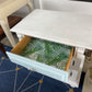 NIGHT STAND WHITE WITH BLUE DRAWER