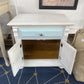NIGHT STAND WHITE WITH BLUE DRAWER