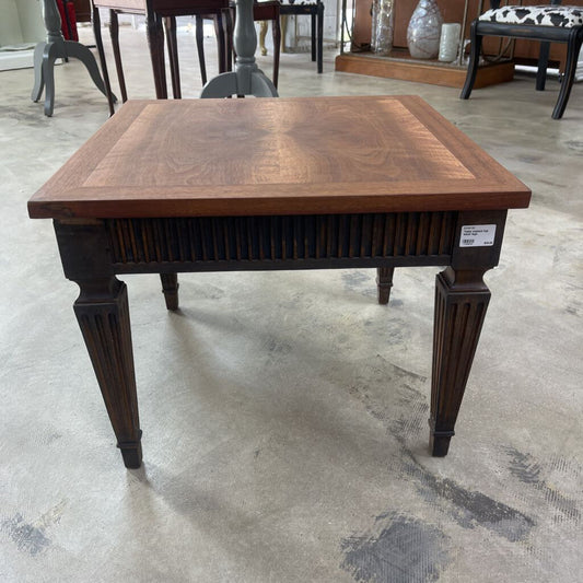 TABLE STAINED TOP BLACK LEGS