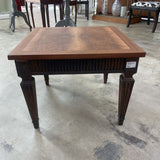 TABLE STAINED TOP BLACK LEGS