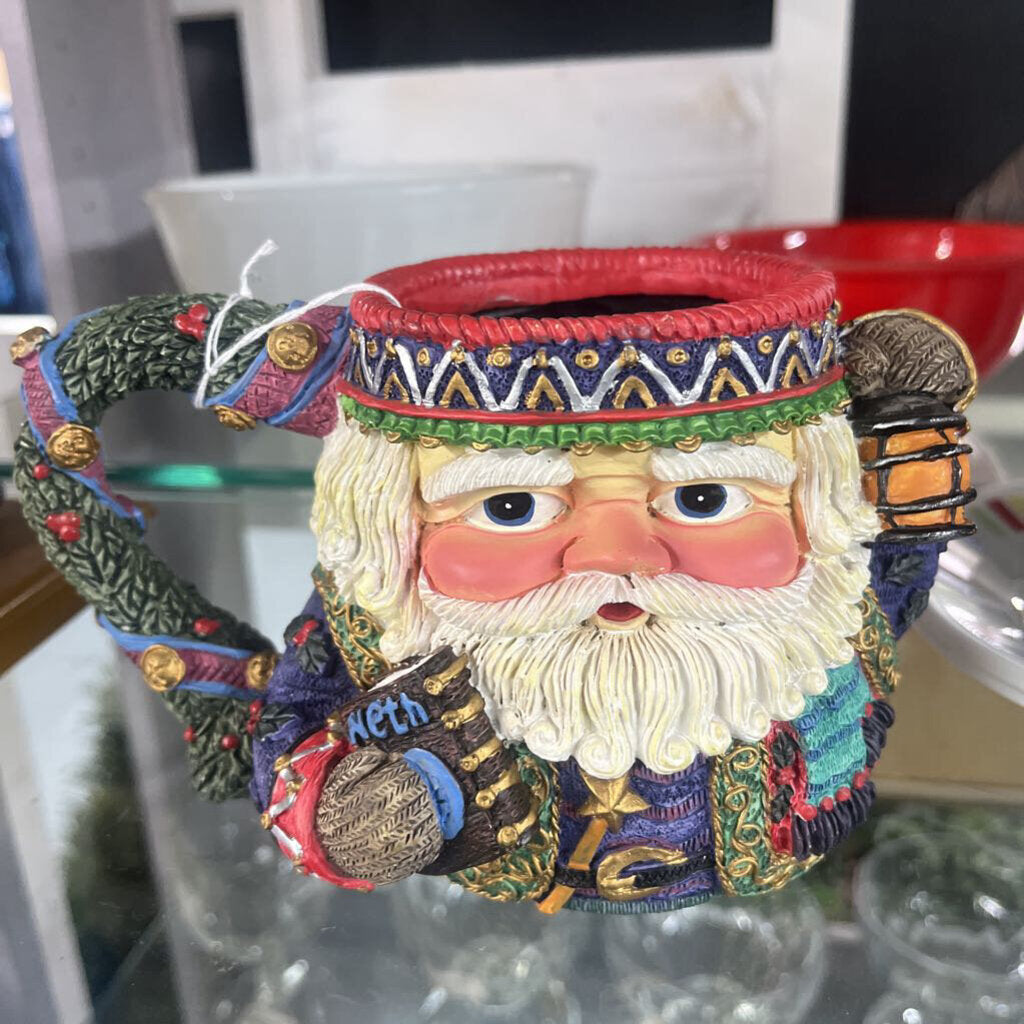 HAND PAINTED SANTA MUG