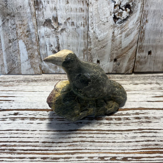 NATURAL STONE BIRD FIGURAL STATUE