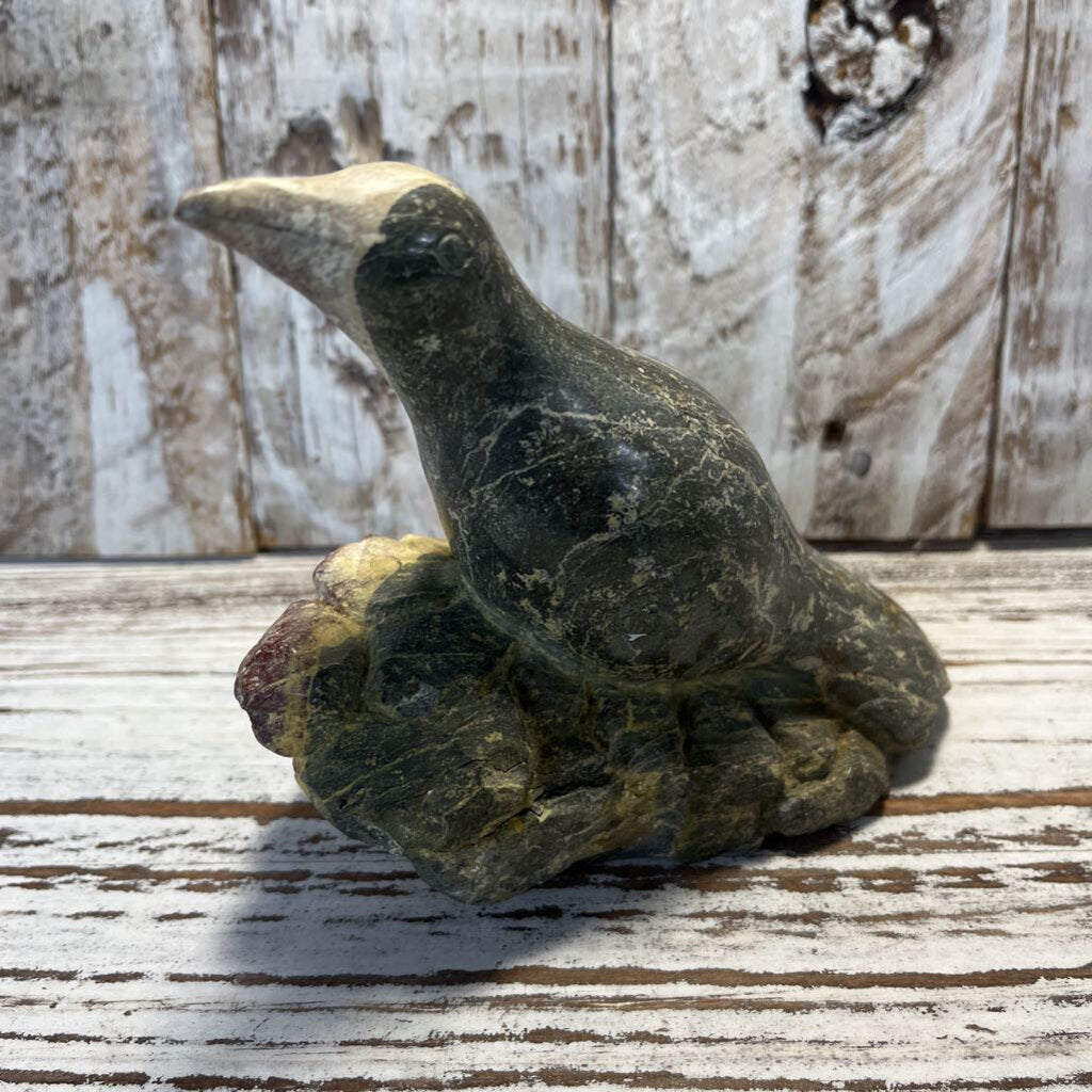 NATURAL STONE BIRD FIGURAL STATUE