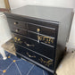 CHEST BLACK W/GOLD STENCILING