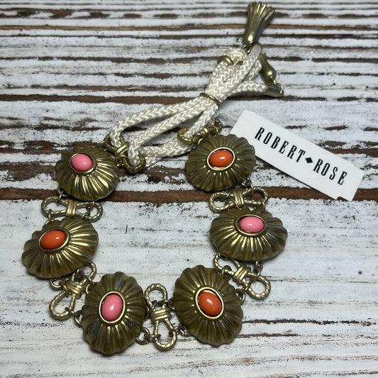 NEW ROBERT ROSE PINK/CORAL STONE BRACELET