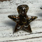 VTG ROOTBEER ENAMEL STAR CLIP EARRINGS