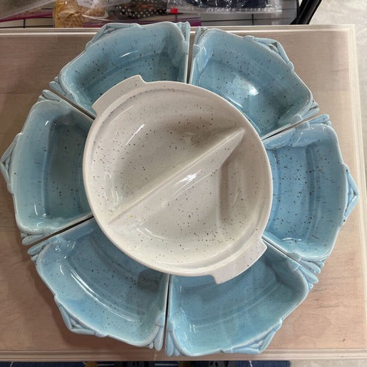LAZY SUSAN 1950'S MCM 9PCS