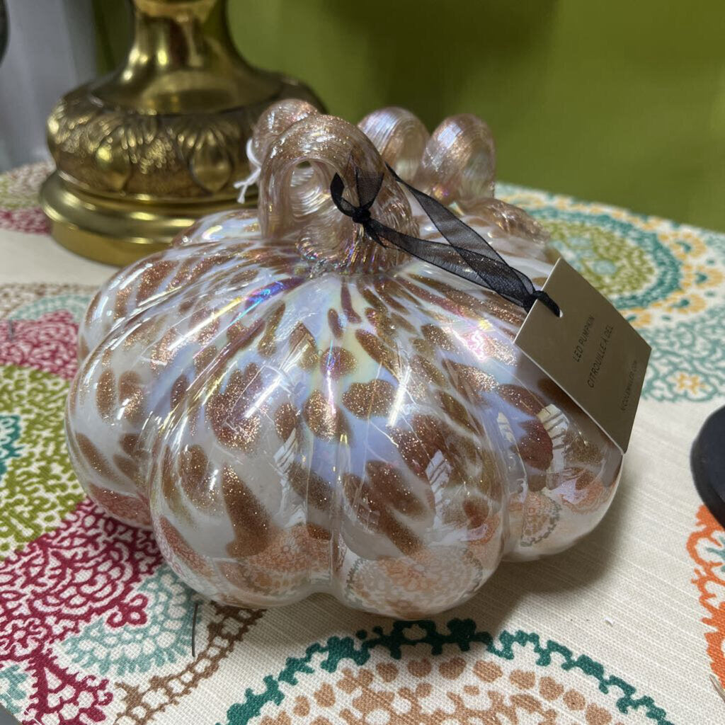 NICOLE MILLER GLASS PUMPKIN