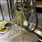 LARGE GOLDEN IRON ANGEL CANDLE HOLDER