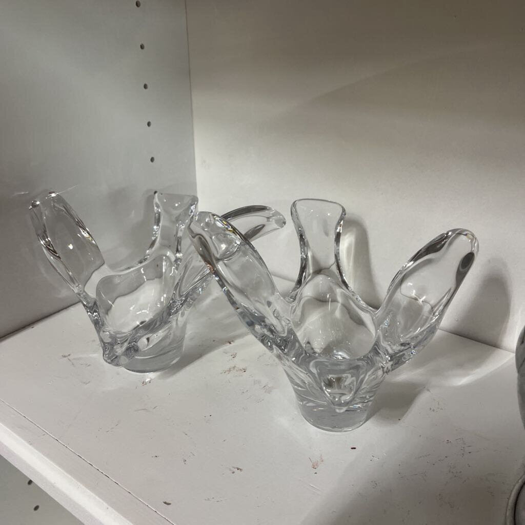 Pair Princess House Crystal Turtle Doves