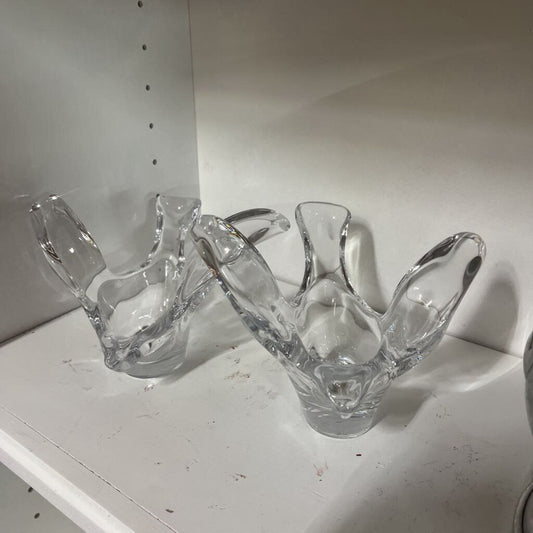 Pair Princess House Crystal Turtle Doves
