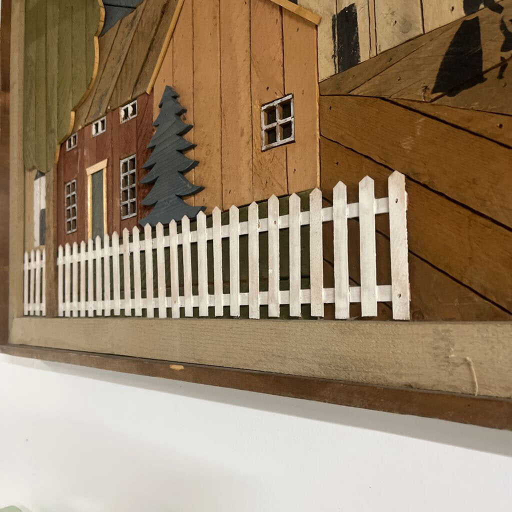 THEO DEGROOT LARGE WOOD ART WALL HANGING