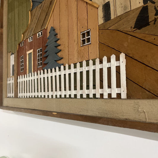 THEO DEGROOT LARGE WOOD ART WALL HANGING