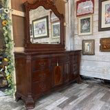 LARGE 9 DRAWER DRESSER WITH MIRROR