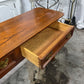 Oak Wood Two Drawer Console Table