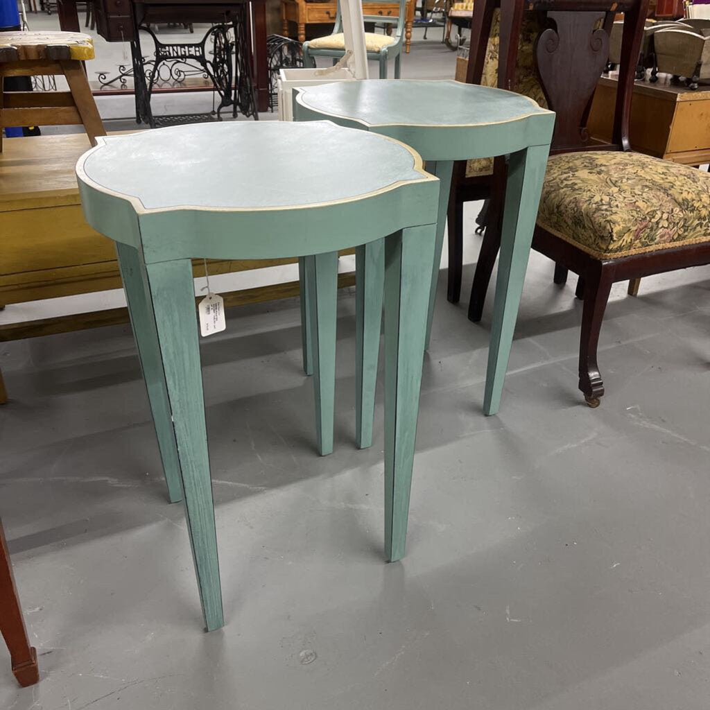 HAND-PAINTED ACCENT TABLES (SET OF 2)