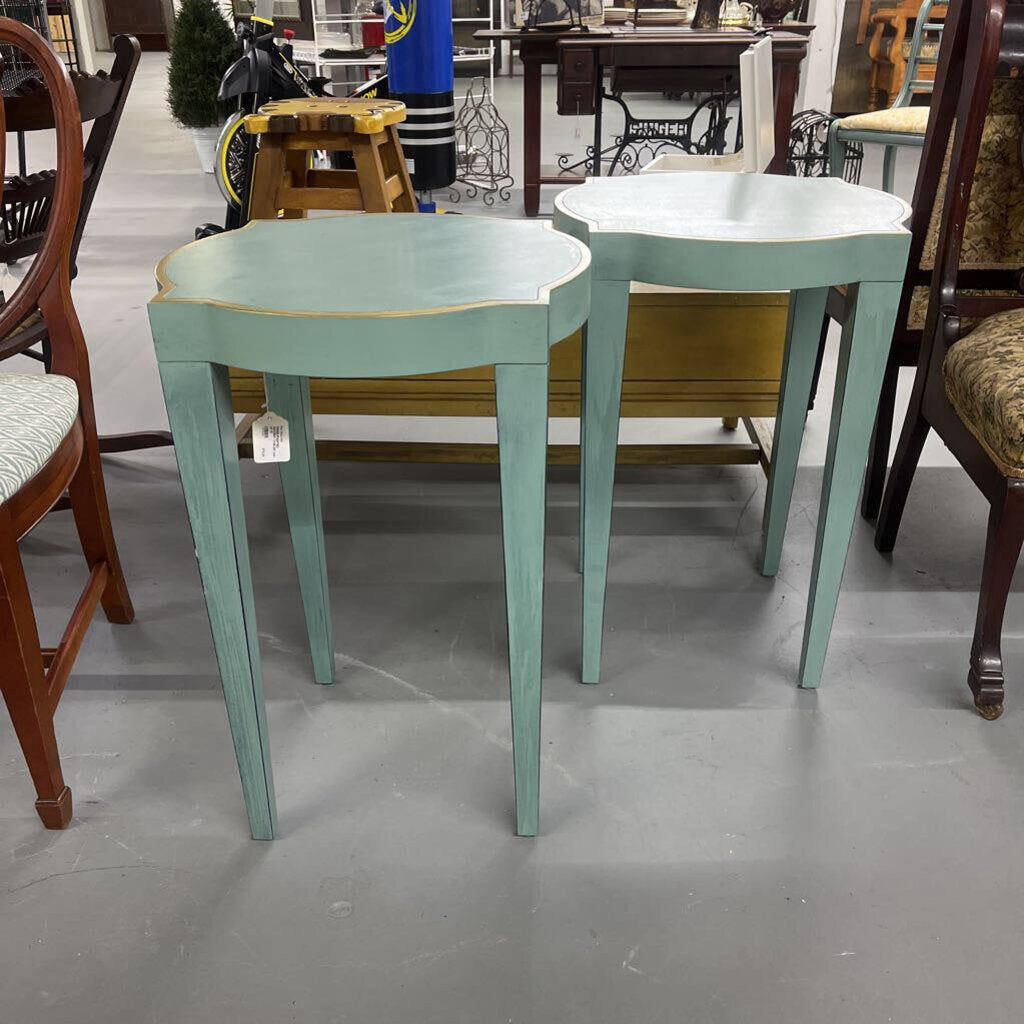 HAND-PAINTED ACCENT TABLES (SET OF 2)