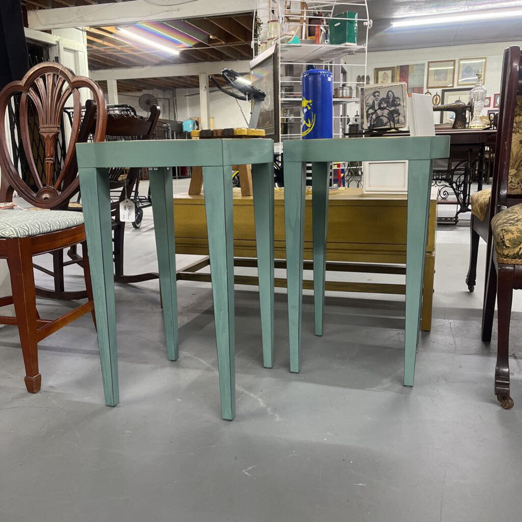 HAND-PAINTED ACCENT TABLES (SET OF 2)