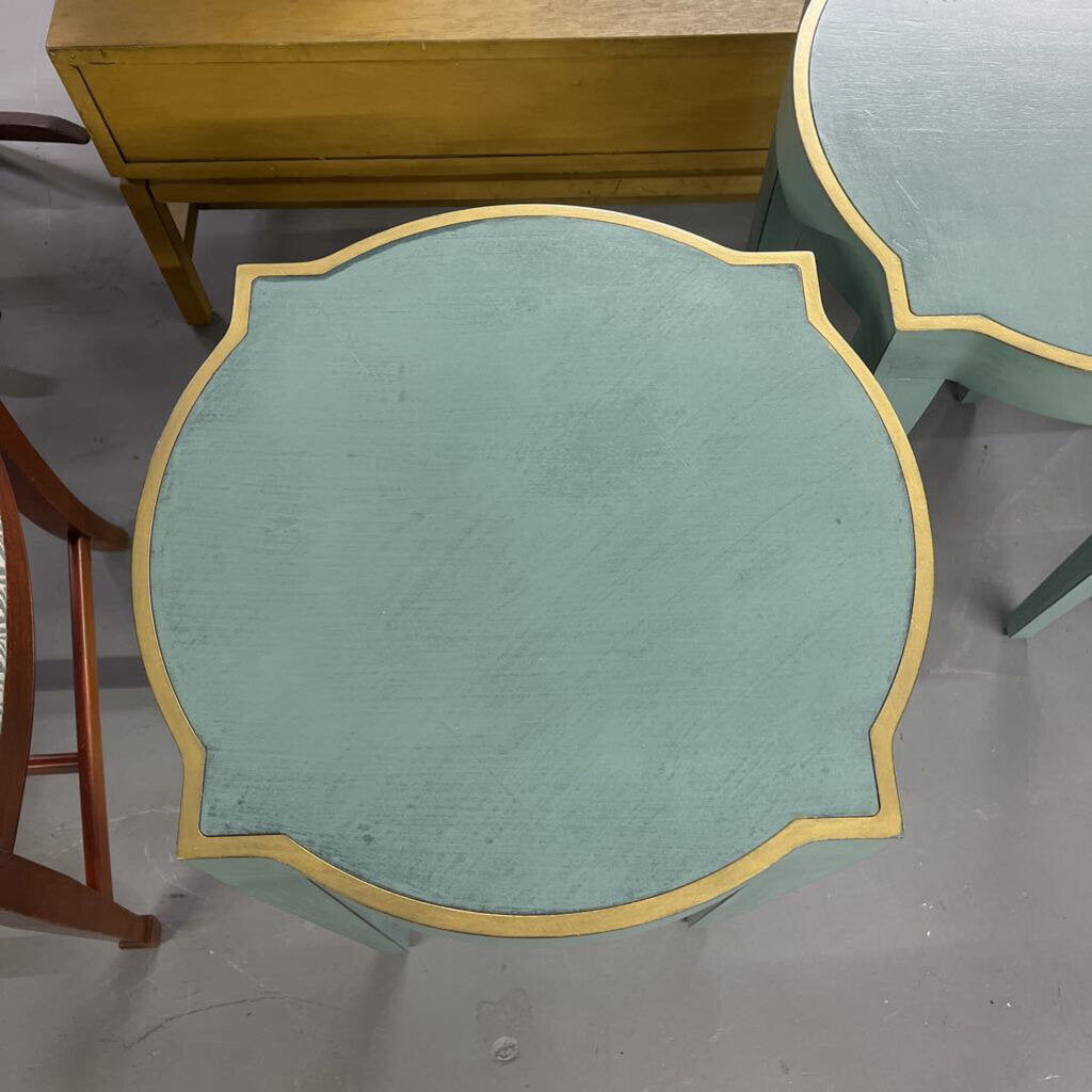 HAND-PAINTED ACCENT TABLES (SET OF 2)